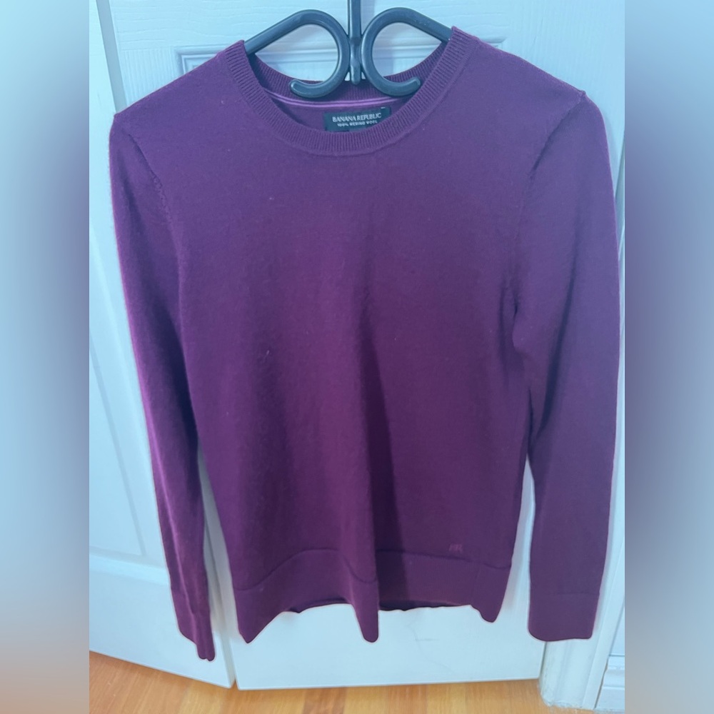 Banana Republic Merino Wool Knit in Rich Purple